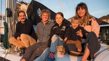 Greta Thunberg, a bordo del catamarán que la traerá hasta Europa
