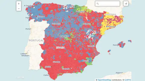 Elecciones 10N: el mapa de resultados por municipios Elecciones 10N: el mapa de resultados por municipios