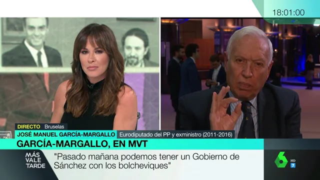 García-Margallo: "Pasado mañana podemos tener un Gobierno de Sánchez con los bolcheviques" García-Margallo: "Pasado mañana podemos tener un Gobierno de Sánchez con los bolcheviques"