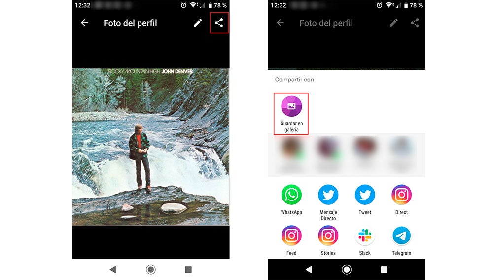 Compartiendo la foto de perfil de WhatsApp