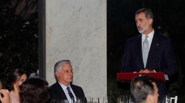 El rey Felipe VI durante su intervención ante el presidente cubano Miguel Díaz-Canel