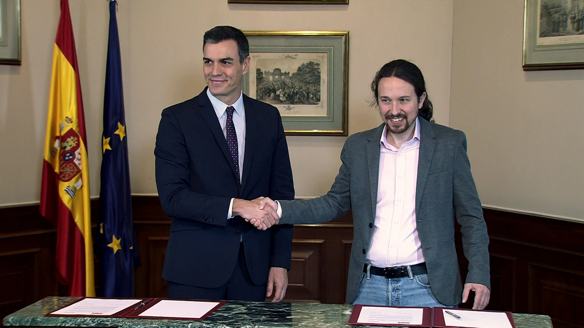 Pedro Sánchez y Pablo Iglesias