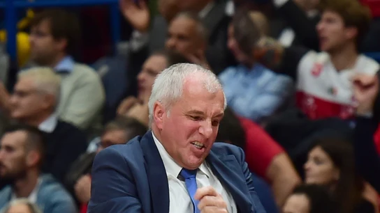 Željko Obradović, en el partido ante el CSKA de Moscú Željko Obradović, en el partido ante el CSKA de Moscú