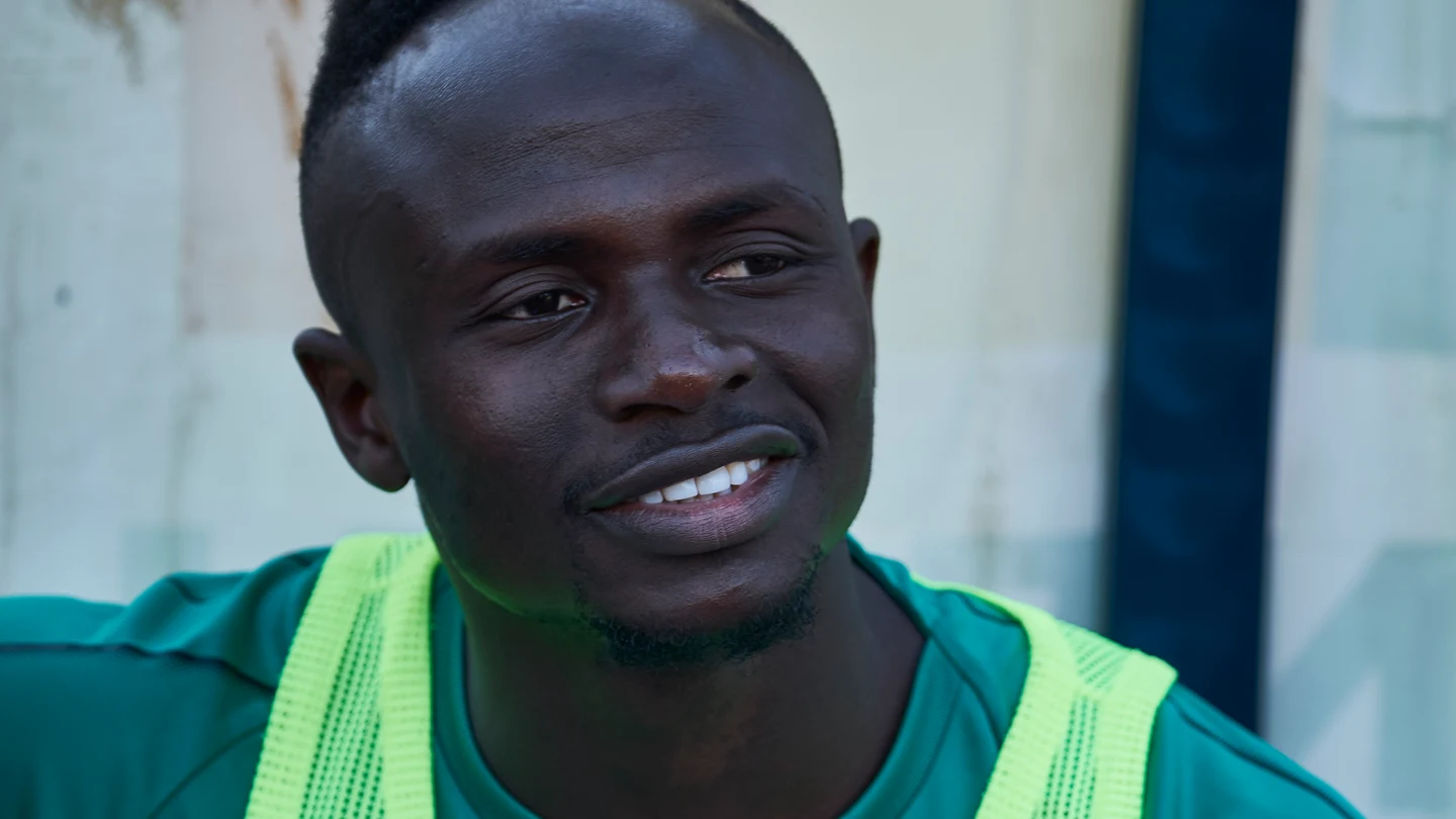 Sadio Mané, en un entrenamiento con Senegal Sadio Mané, en un entrenamiento con Senegal