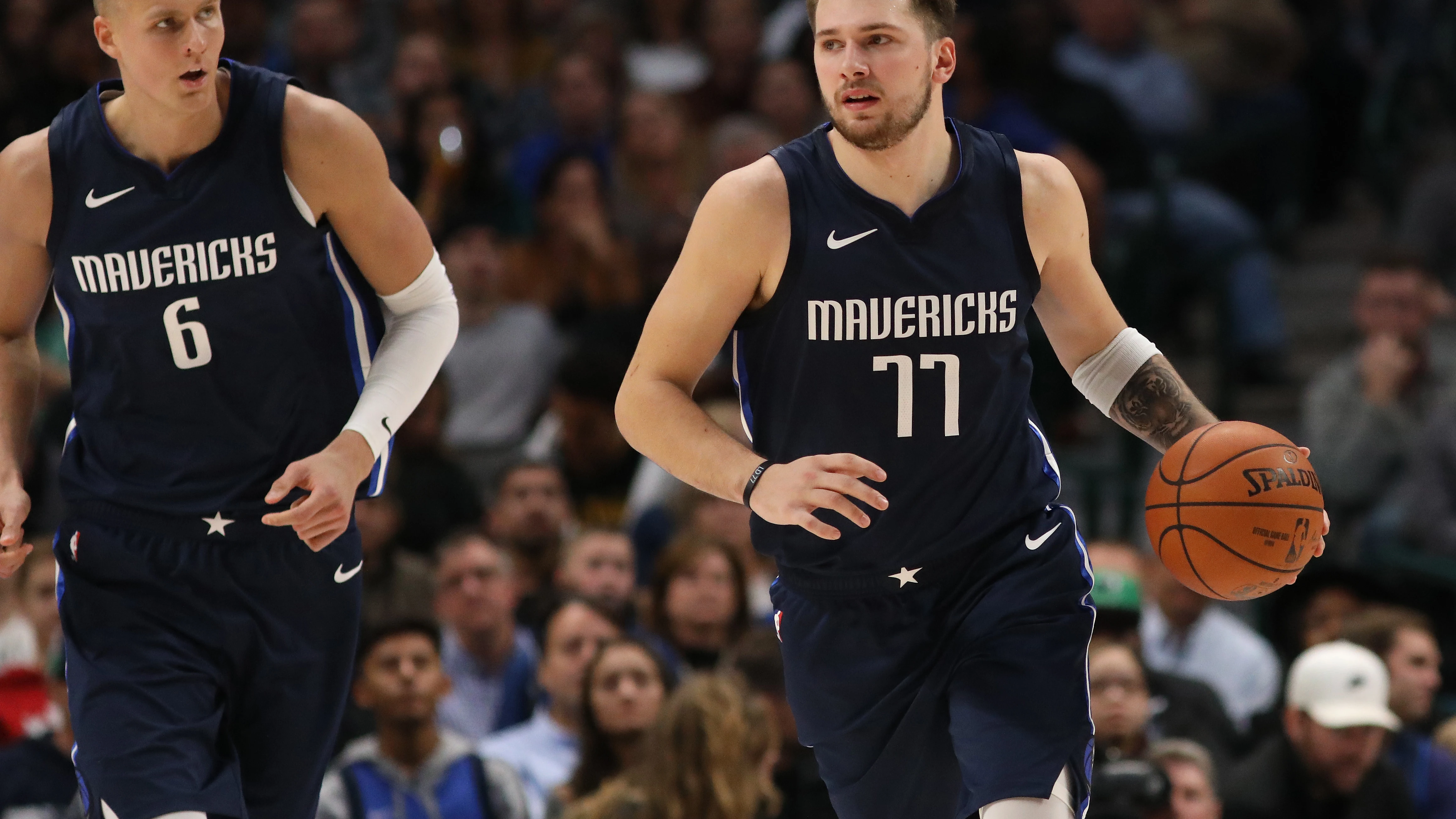 Luka Doncic y Kristaps Porzingis en el Madison 