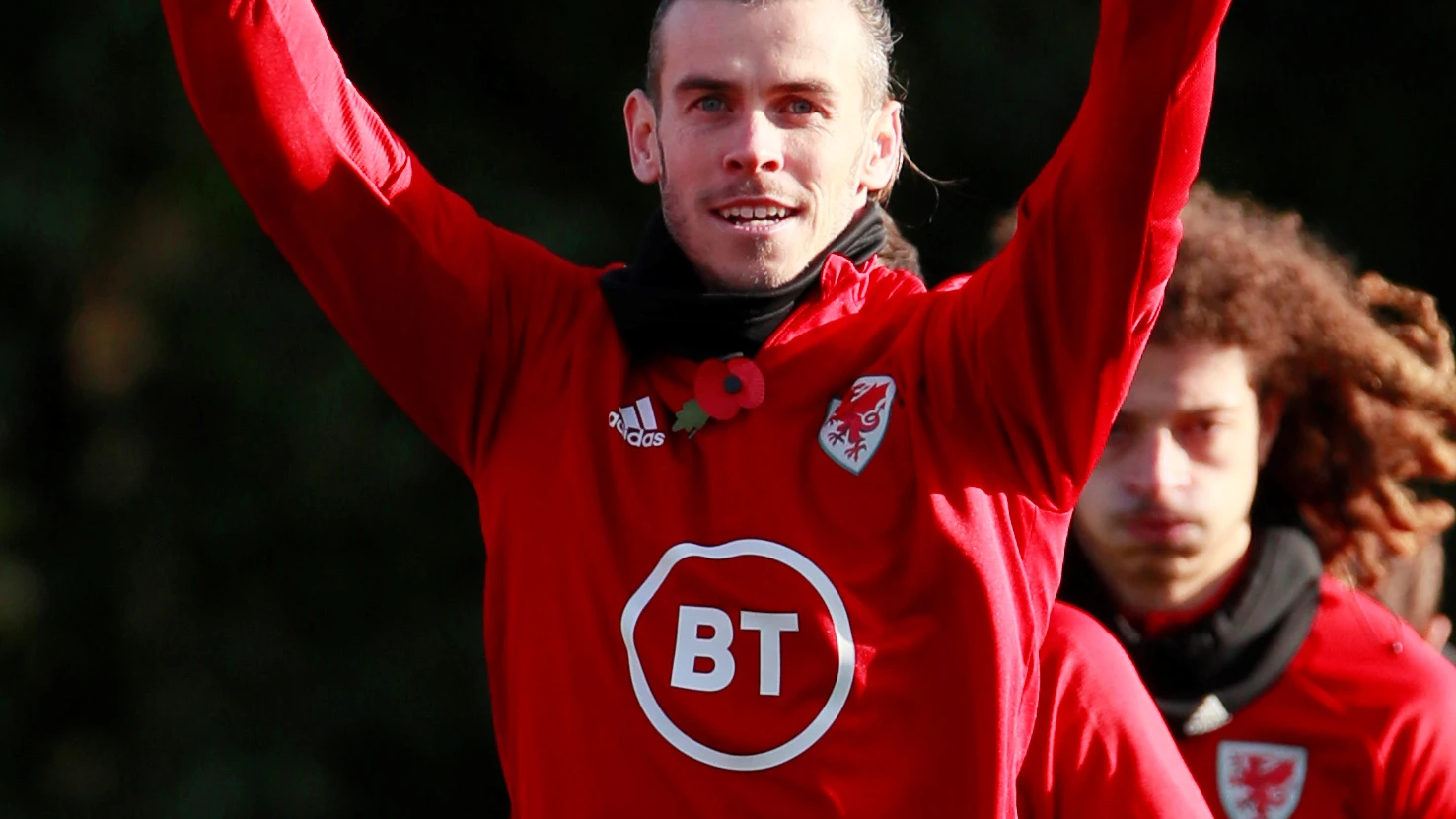 Gareth Bale, durante un entrenamiento con Gales