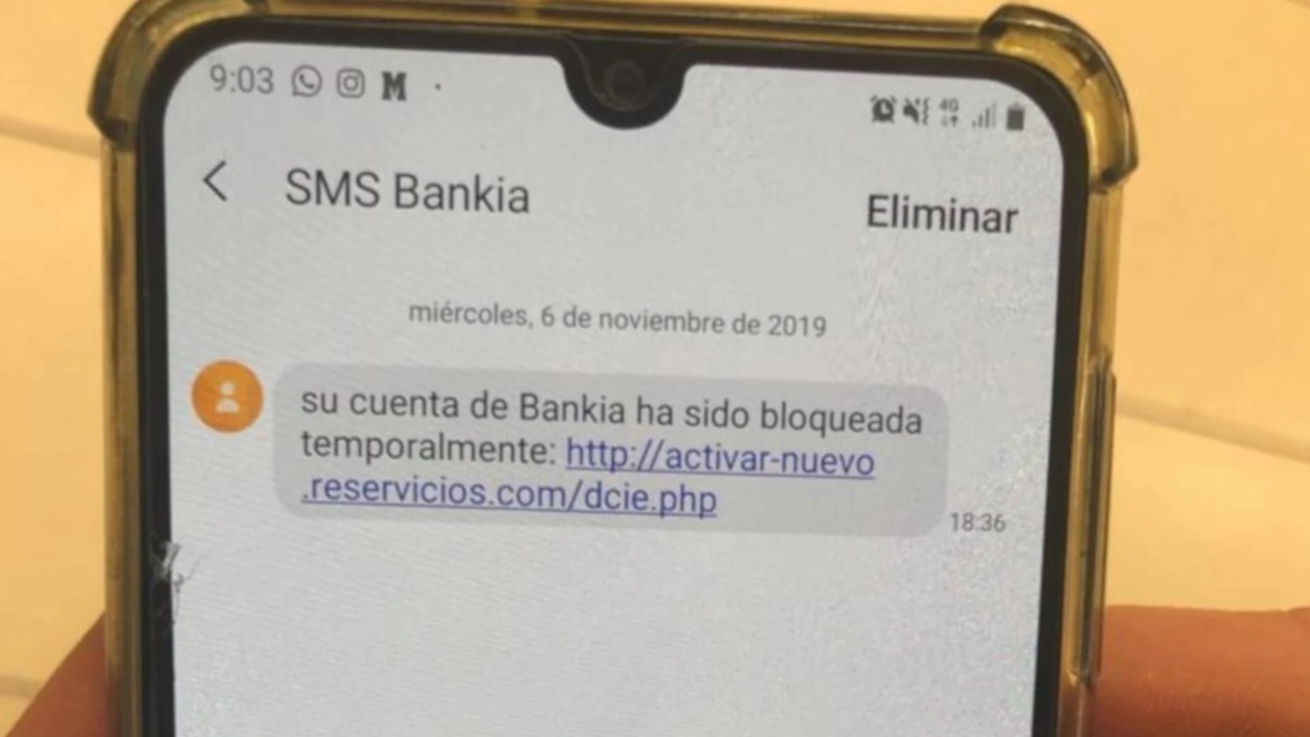 El fraude que simula ser un mensaje de Bankia para robar datos