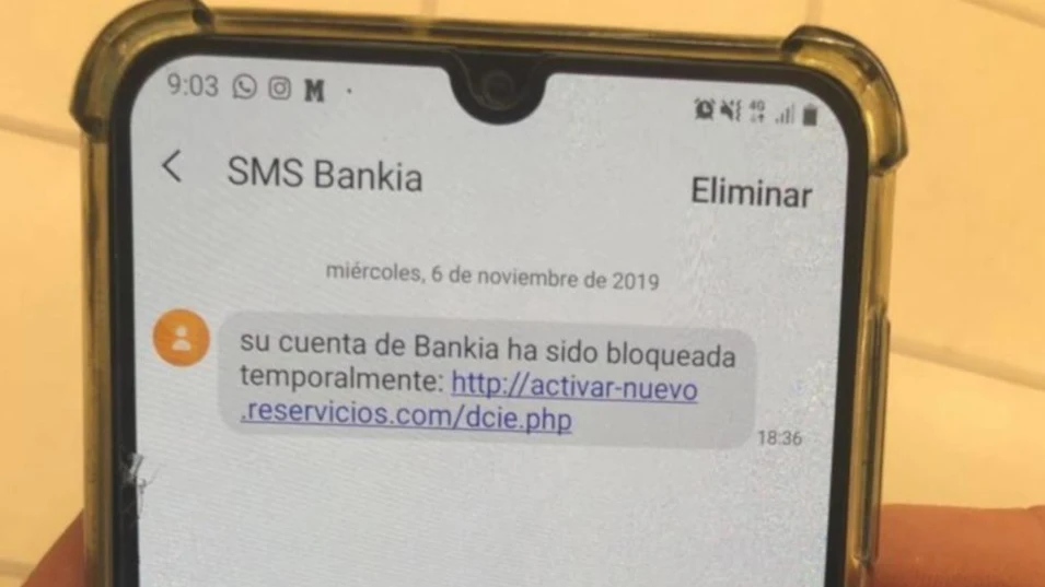 El fraude que simula ser un mensaje de Bankia para robar datos