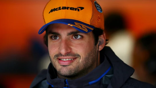 Carlos Sainz, en el box de McLaren Carlos Sainz, en el box de McLaren