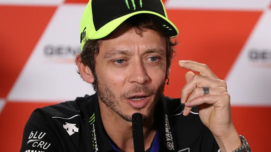 Valentino Rossi, en rueda de prensa Valentino Rossi, en rueda de prensa