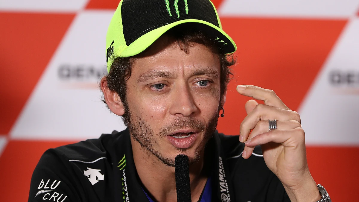 Valentino Rossi, en rueda de prensa