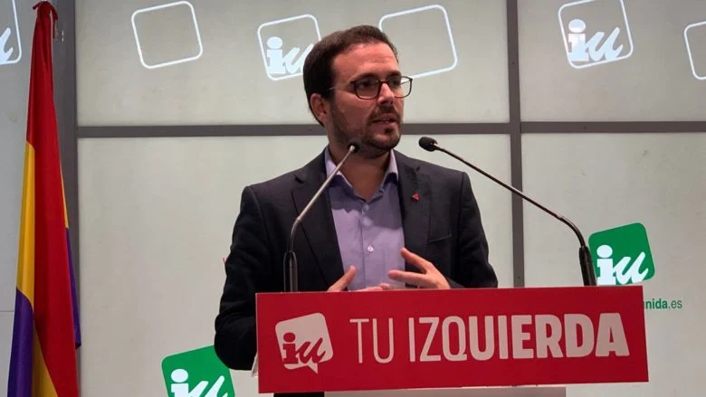 Alberto Garzón en la asamblea de IU