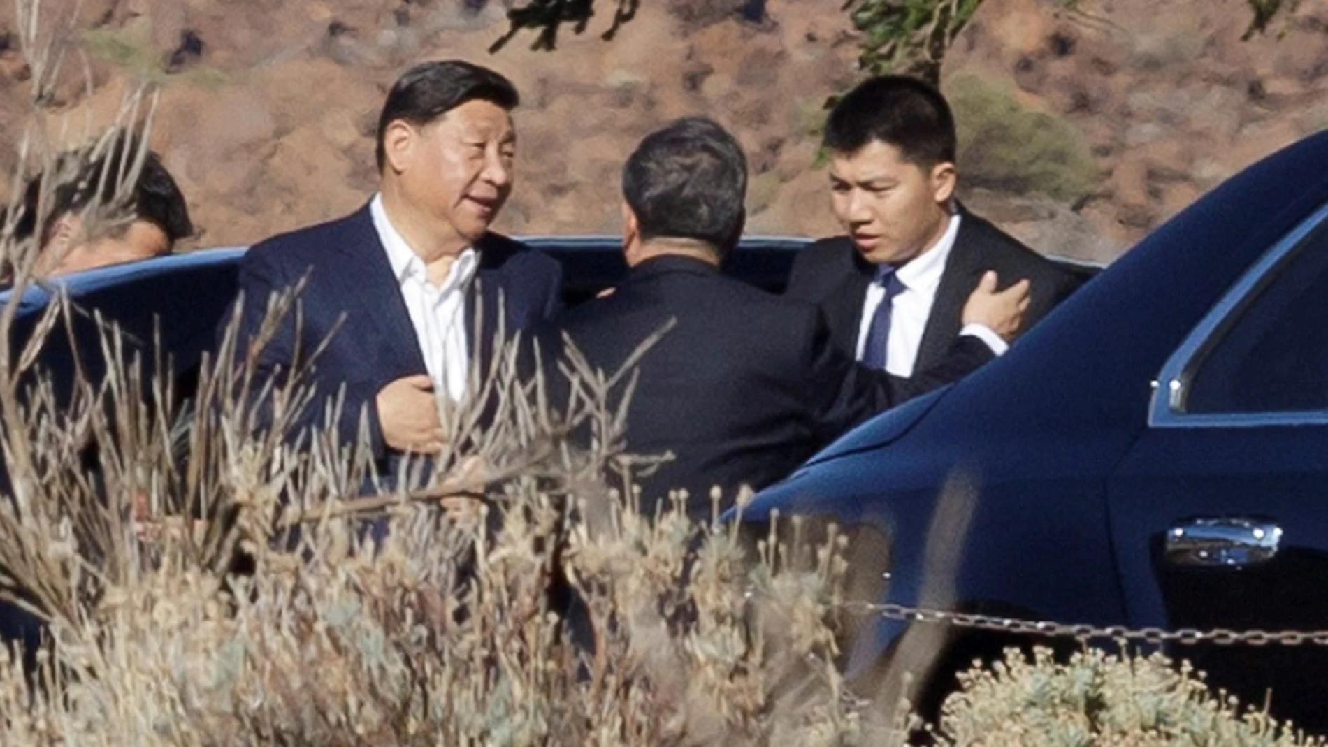 Imagen del presidente chino en el Teide