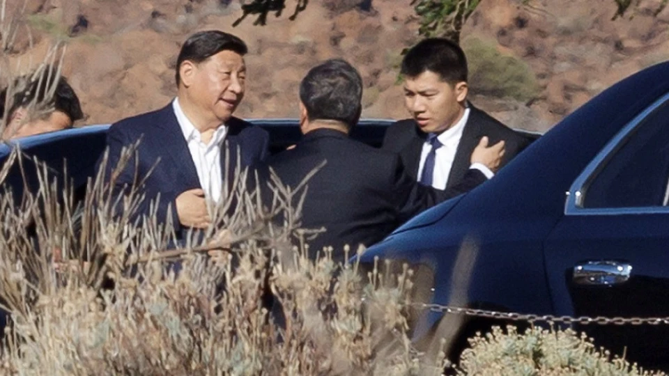 Imagen del presidente chino en el Teide