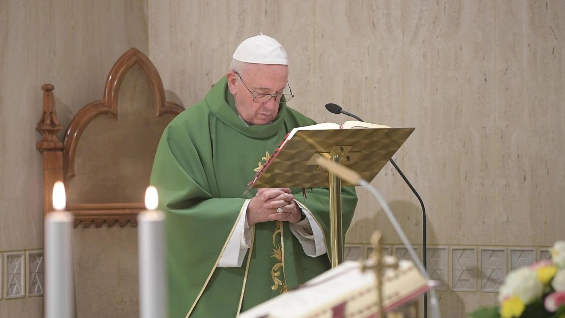 Imagen del papa Francisco en El Vaticano