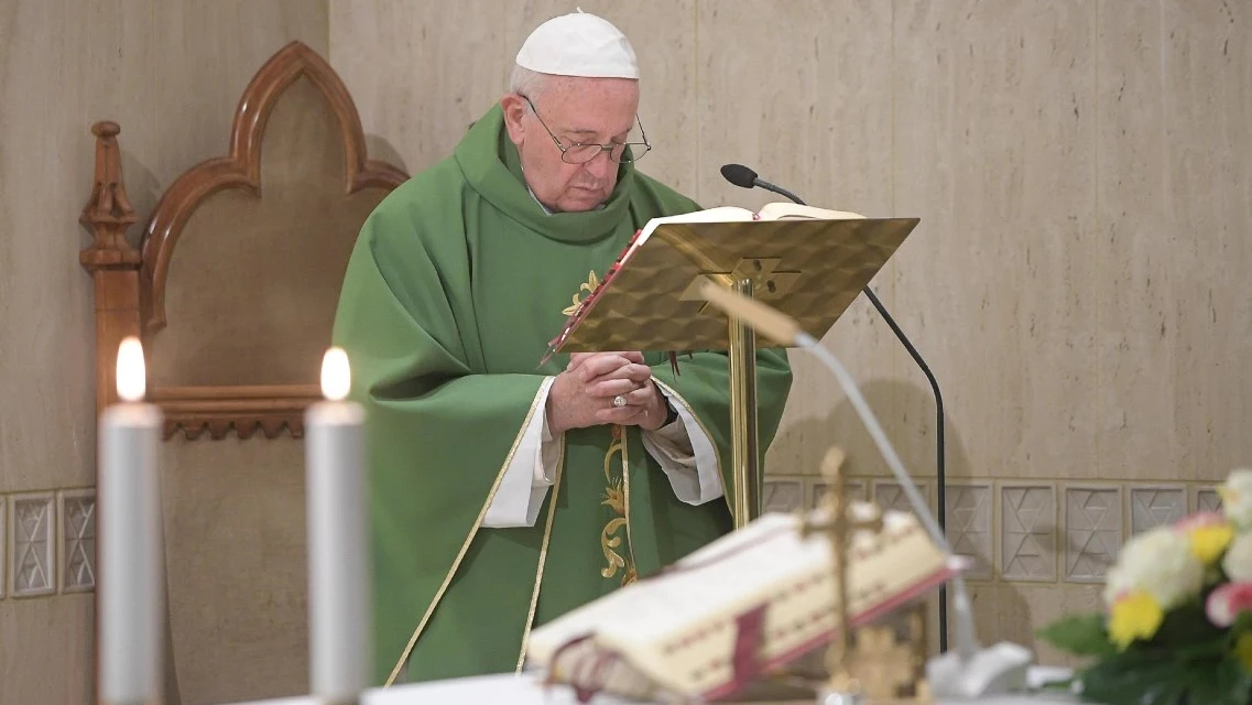 Imagen del papa Francisco en El Vaticano