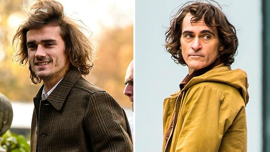 Antoine Griezmann y Joaquin Phoenix Antoine Griezmann y Joaquin Phoenix