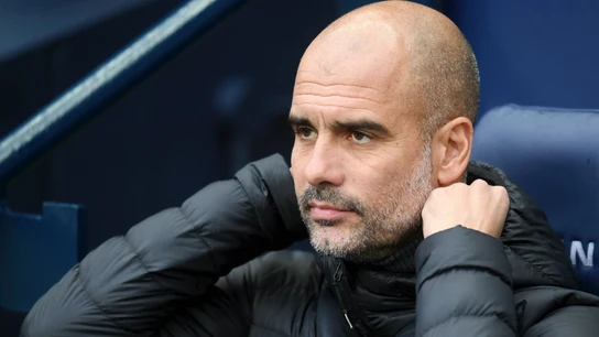 Guardiola, en un partido con el Manchester City Guardiola, en un partido con el Manchester City