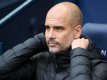 Guardiola, en un partido con el Manchester City Guardiola, en un partido con el Manchester City