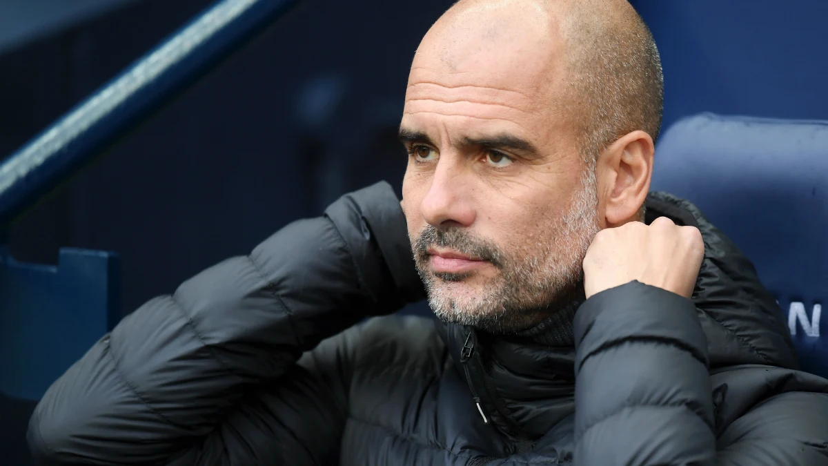 Guardiola, en un partido con el Manchester City