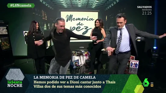 Dioni Martín enseña a Iñaki López a bailar al 'estilo Camela': Dioni Martín enseña a Iñaki López a bailar al 'estilo Camela':