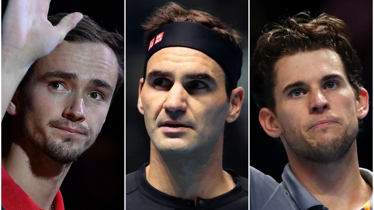 Daniil Medvedev, Roger Federer, Dominic Thiem