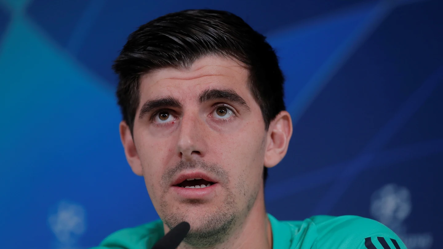 Thibaut Courtois en sala de prensa Thibaut Courtois en sala de prensa