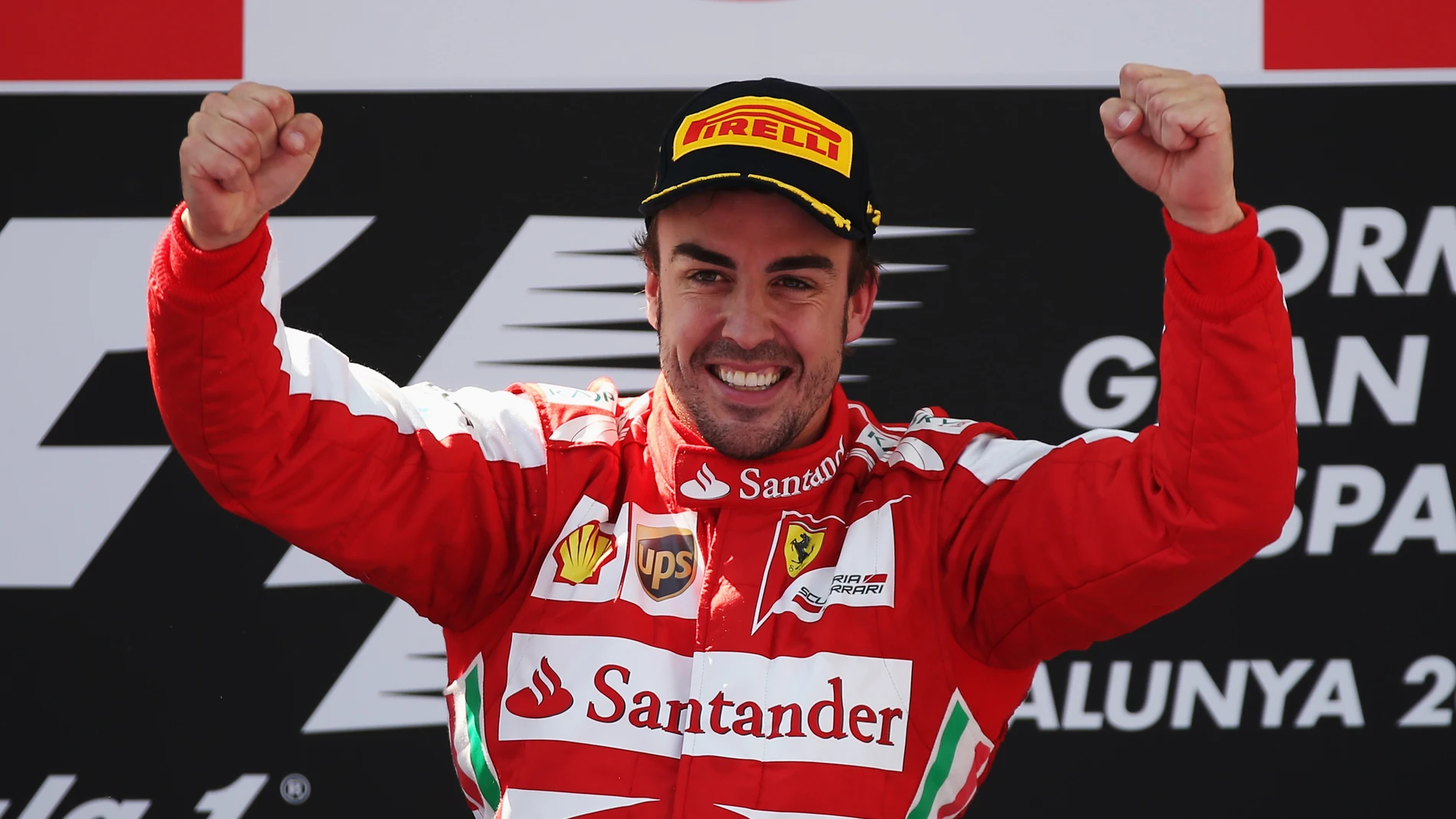 Fernando Alonso celebra una victoria con Ferrari