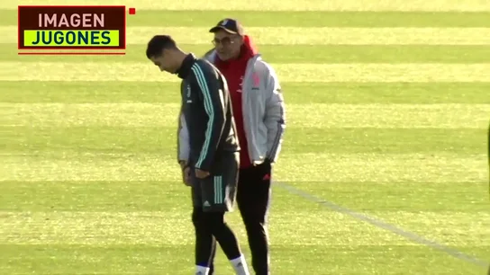 Jugones graba la secuencia de la conversación entre Cristiano y Sarri Jugones graba la secuencia de la conversación entre Cristiano y Sarri