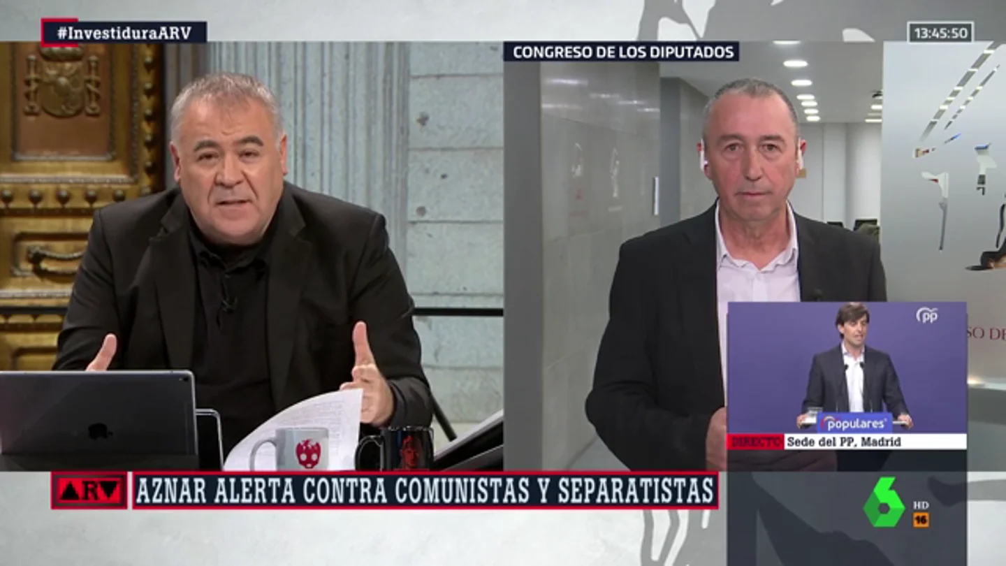 Joan Baldoví (Compromís) responde a Aznar: "Si está angustiado tómese una tila. La vida continúa" Joan Baldoví (Compromís) responde a Aznar: "Si está angustiado tómese una tila. La vida continúa"