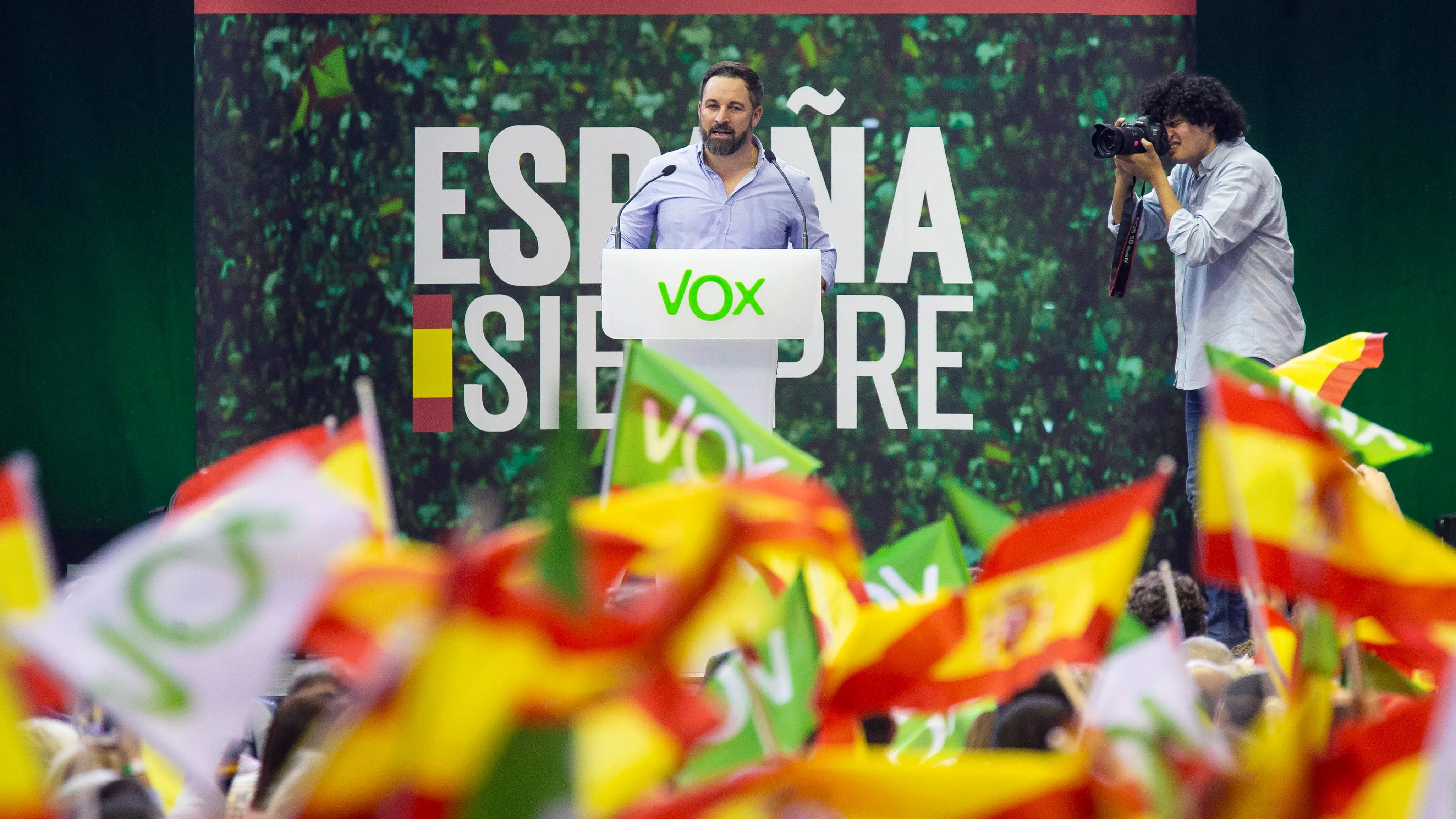 El presidente de Vox, Santiago Abascal