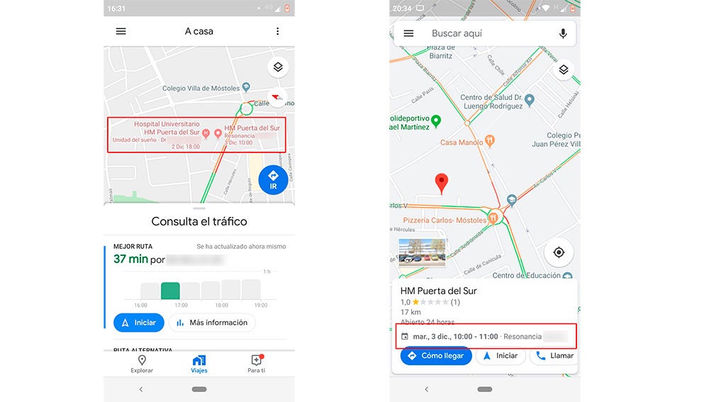 Mostrando las citas en el mapa