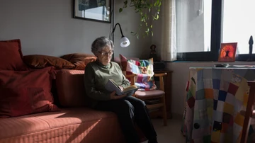 María Salud en su vivienda del centro social de convivencia Trabensol