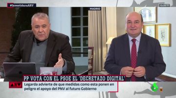 Andoni Ortuzar (PNV): "Tenemos dos opciones, formar un gobierno plural o echar a Sánchez a los brazos de la derecha"