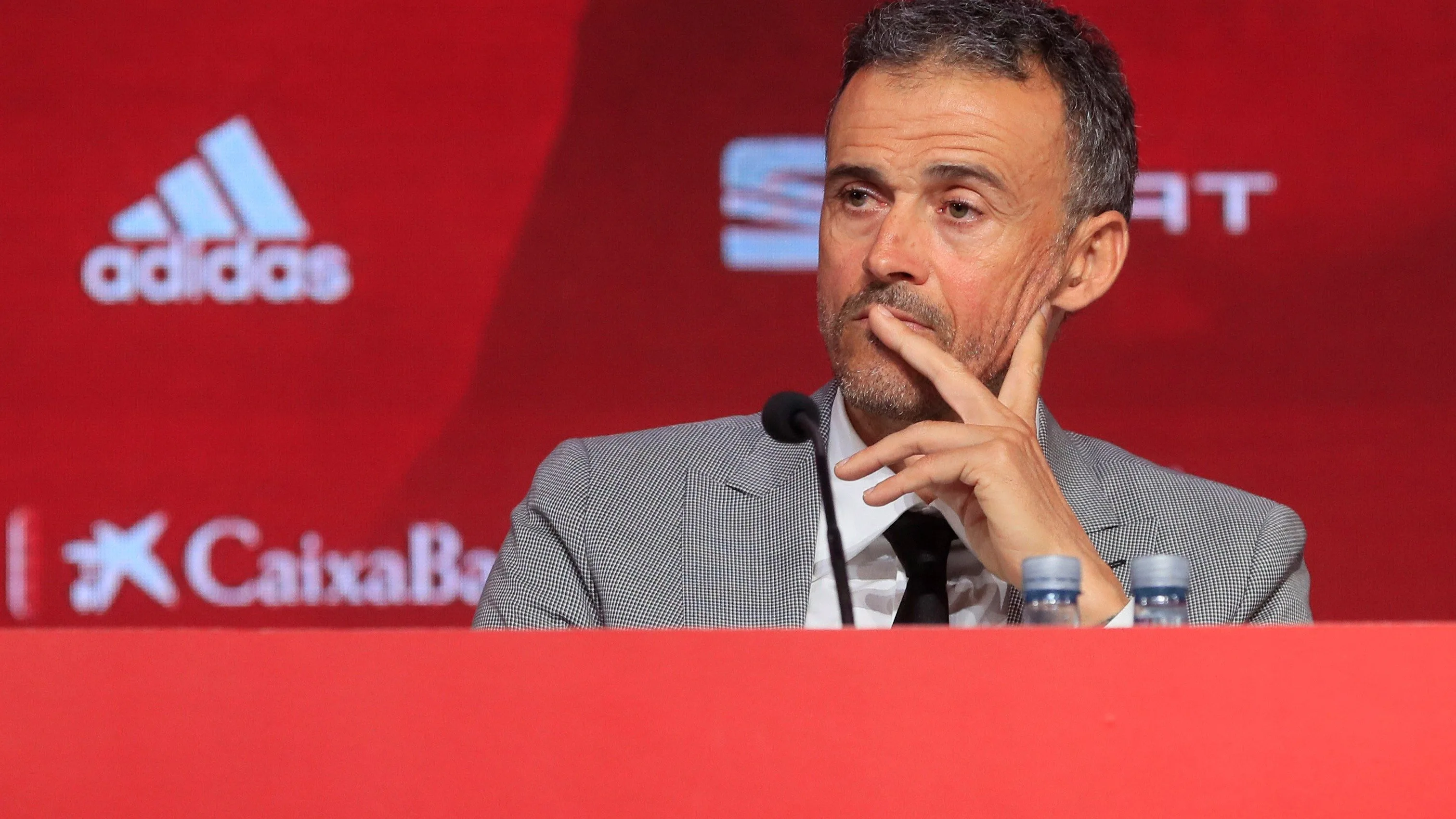 Luis Enrique, en su presentación en Las Rozas