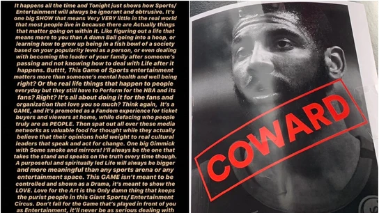 La respuesta de Kyrie Irving a través de su cuenta de Instagram La respuesta de Kyrie Irving a través de su cuenta de Instagram