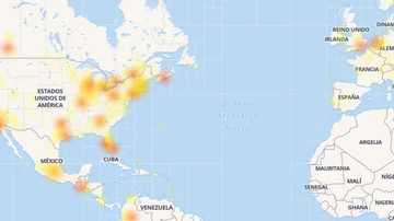 Mapa de fallos de Facebook