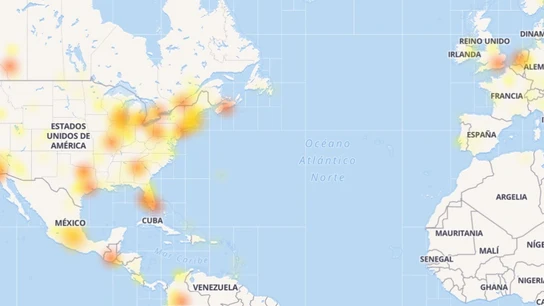 Mapa de fallos de Facebook Mapa de fallos de Facebook
