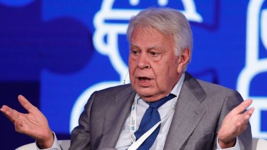 Felipe Gonz&aacute;lez en un acto en Buenos Aires