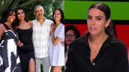 Obama con su familia a la izquierda y Pedroche a la derecha Obama con su familia a la izquierda y Pedroche a la derecha