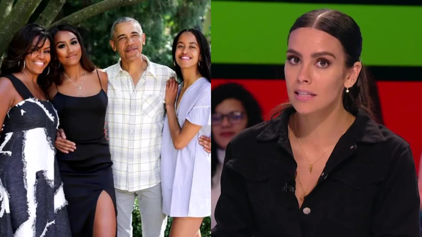 Obama con su familia a la izquierda y Pedroche a la derecha Obama con su familia a la izquierda y Pedroche a la derecha