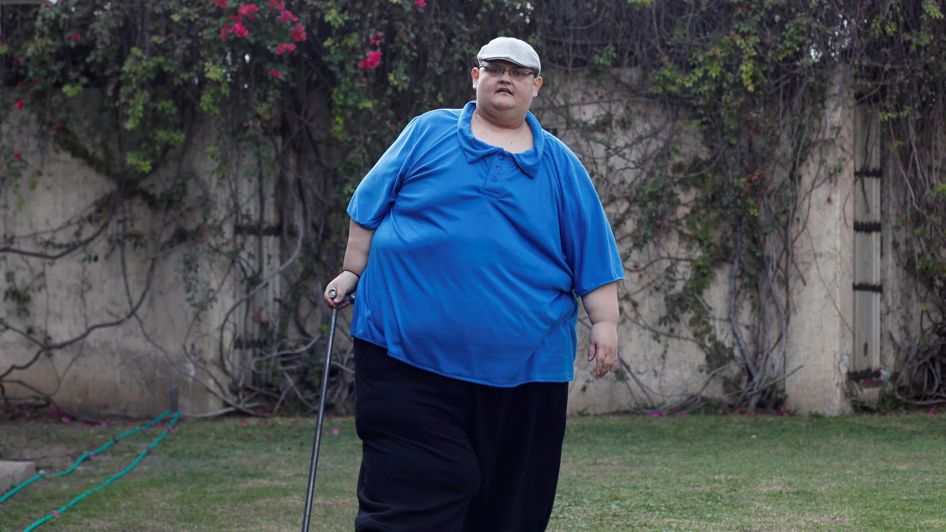 Juan Pedro Franco, vuelve a caminar tras perder peso. 