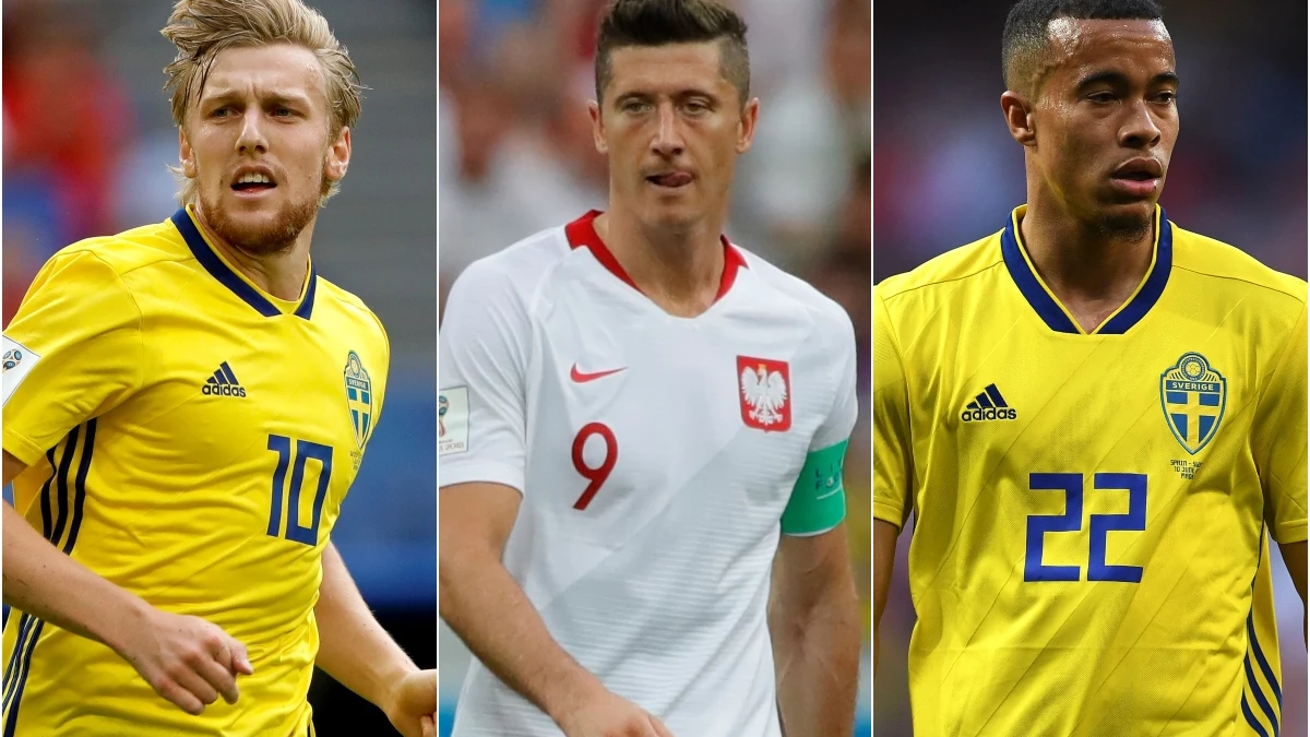 Emil Forsberg, Robert Lewandowski, Robin Quaison