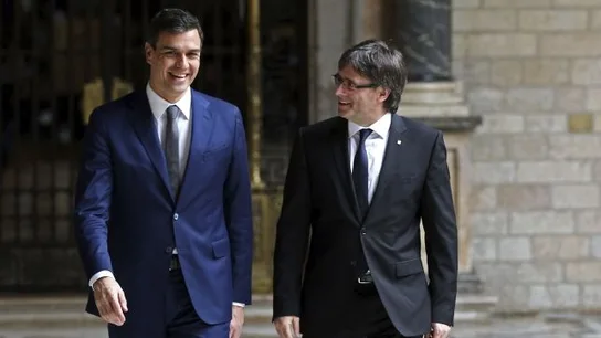 Imagen de archivo de Sánchez y Puigdemont Imagen de archivo de Sánchez y Puigdemont