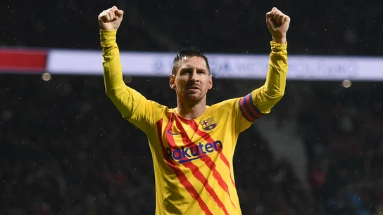 Lionel Messi celebra un gol Lionel Messi celebra un gol