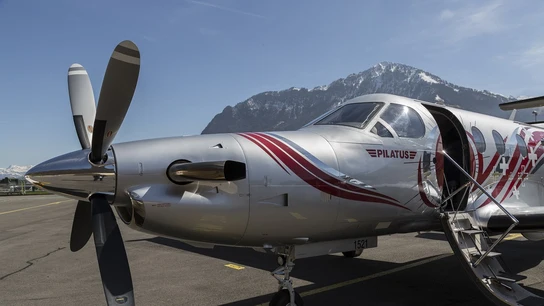 Imagen de archivo del modelo de avión Pilatus PC-12. Imagen de archivo del modelo de avión Pilatus PC-12.