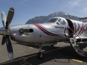 Imagen de archivo del modelo de avión Pilatus PC-12. Imagen de archivo del modelo de avión Pilatus PC-12.