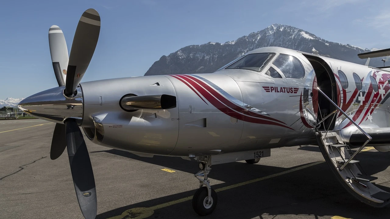 Imagen de archivo del modelo de avión Pilatus PC-12.