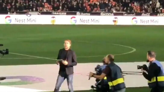 Mendieta, en Mestalla