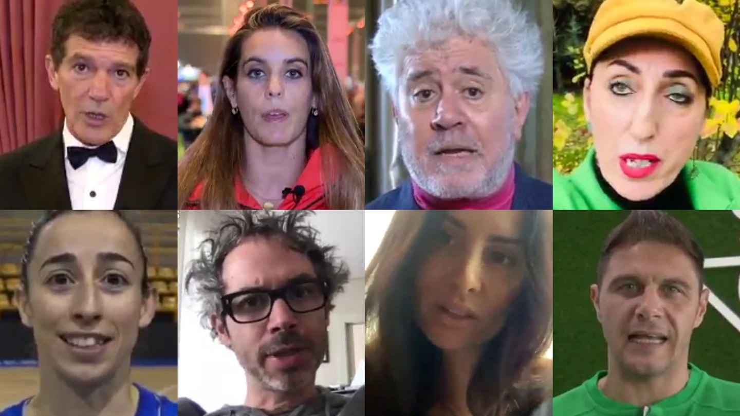 Algunos de los rostros del vídeo contra el cambio climático Algunos de los rostros del vídeo contra el cambio climático